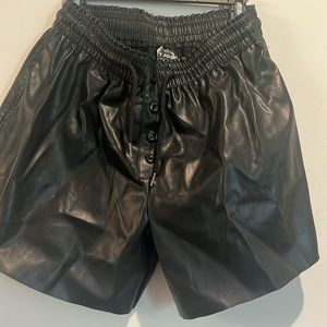Leather shorts